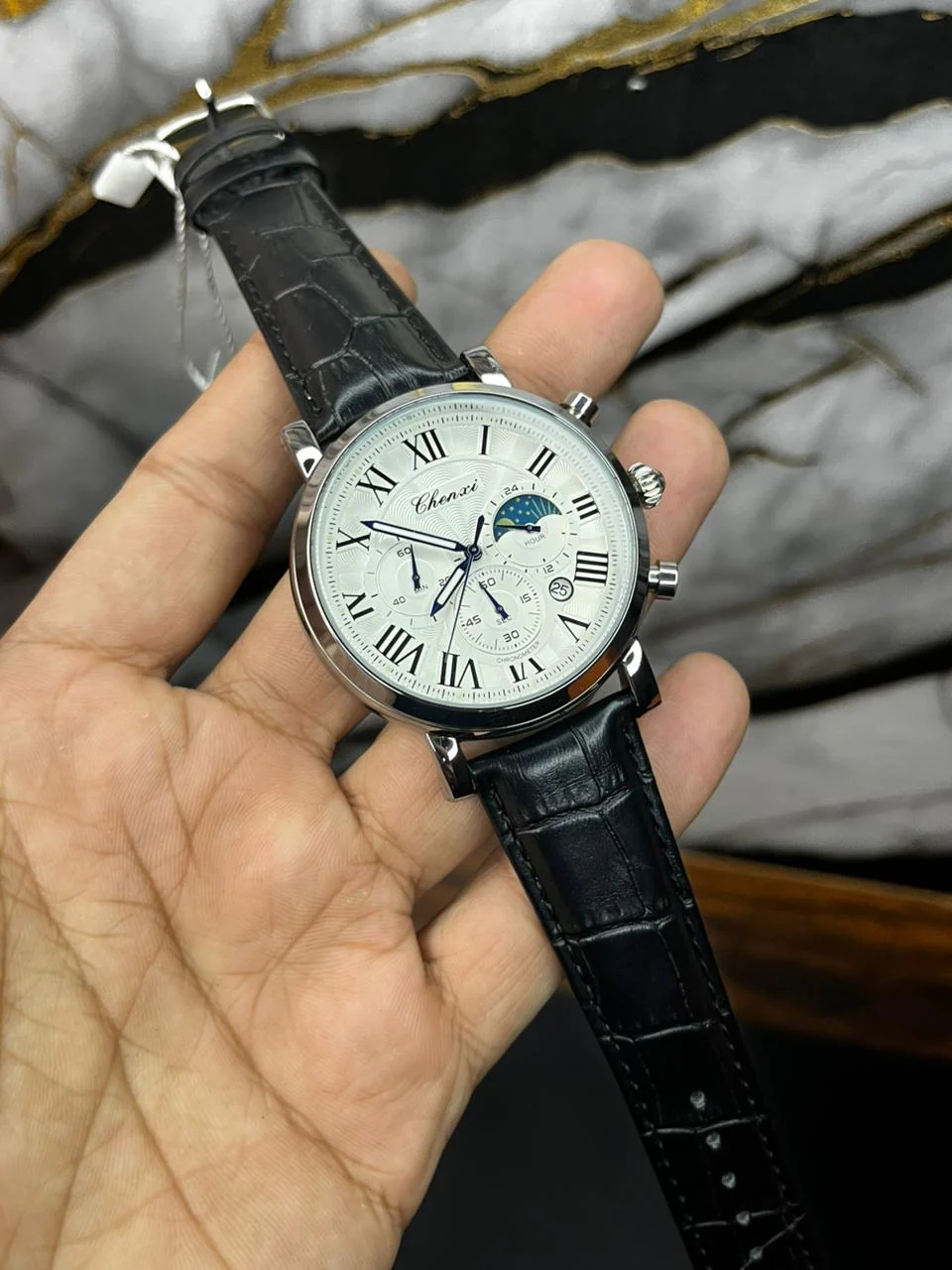 Chenxi Leather Strap Chronograph Watch - Image 2