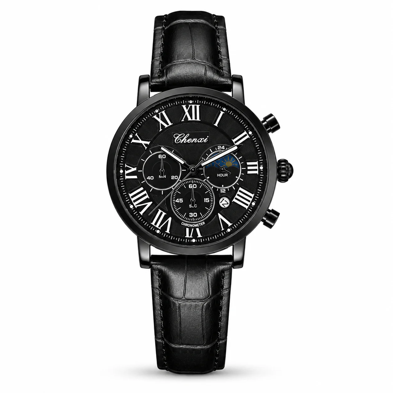 Chenxi Leather Strap Chronograph Watch
