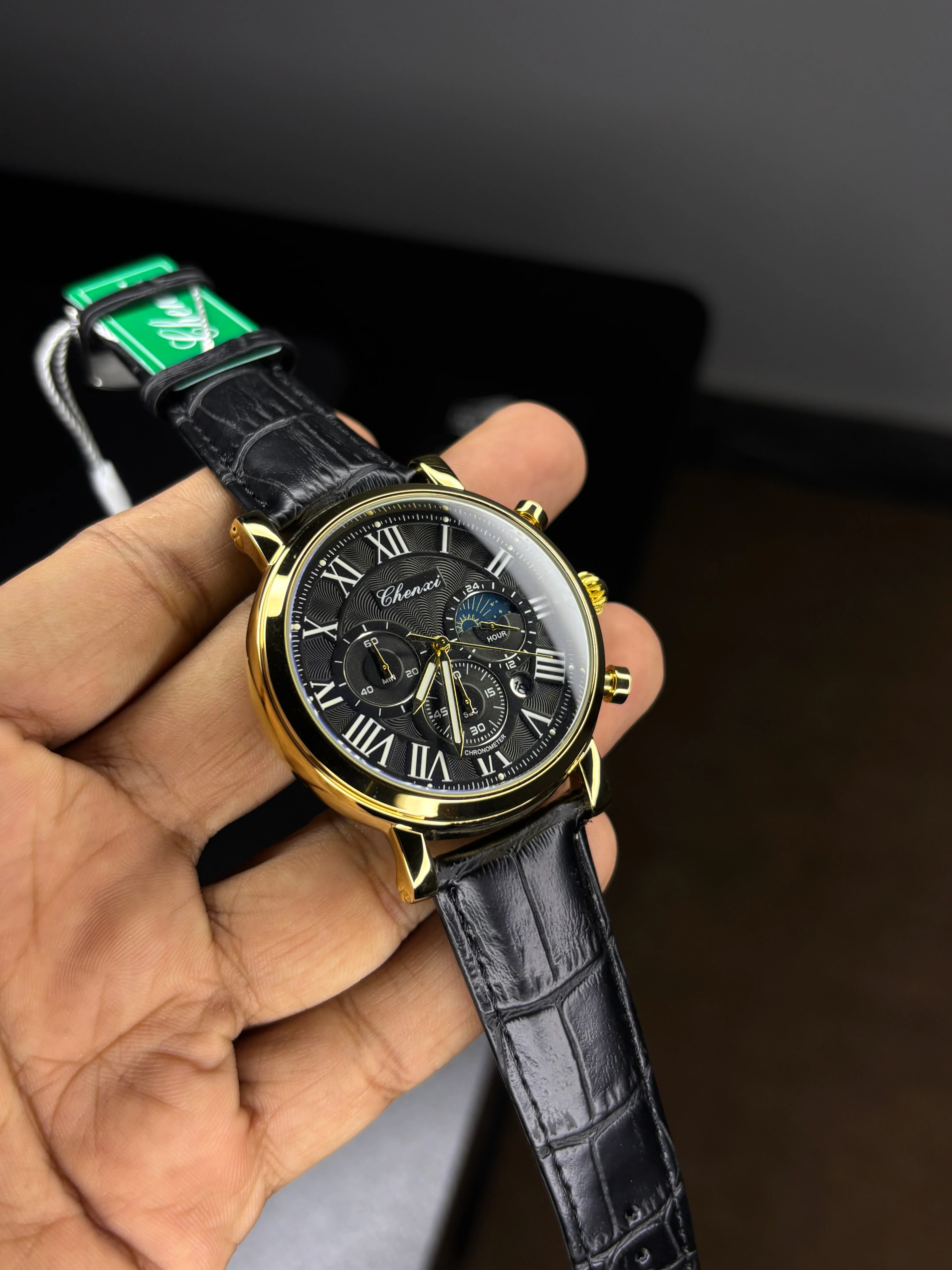 Chenxi Leather Strap Chronograph Watch - Image 2