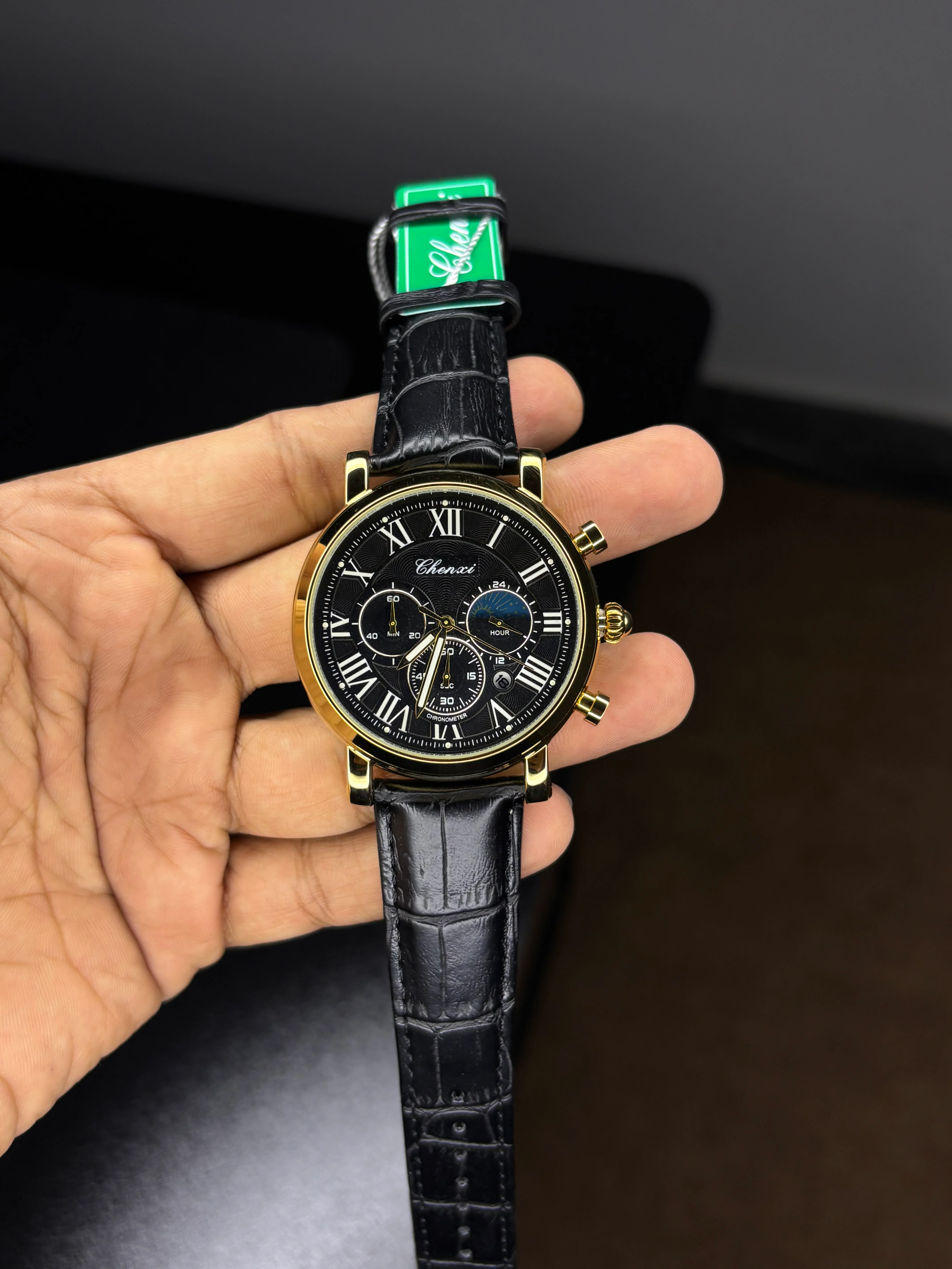 Chenxi Leather Strap Chronograph Watch - Image 3