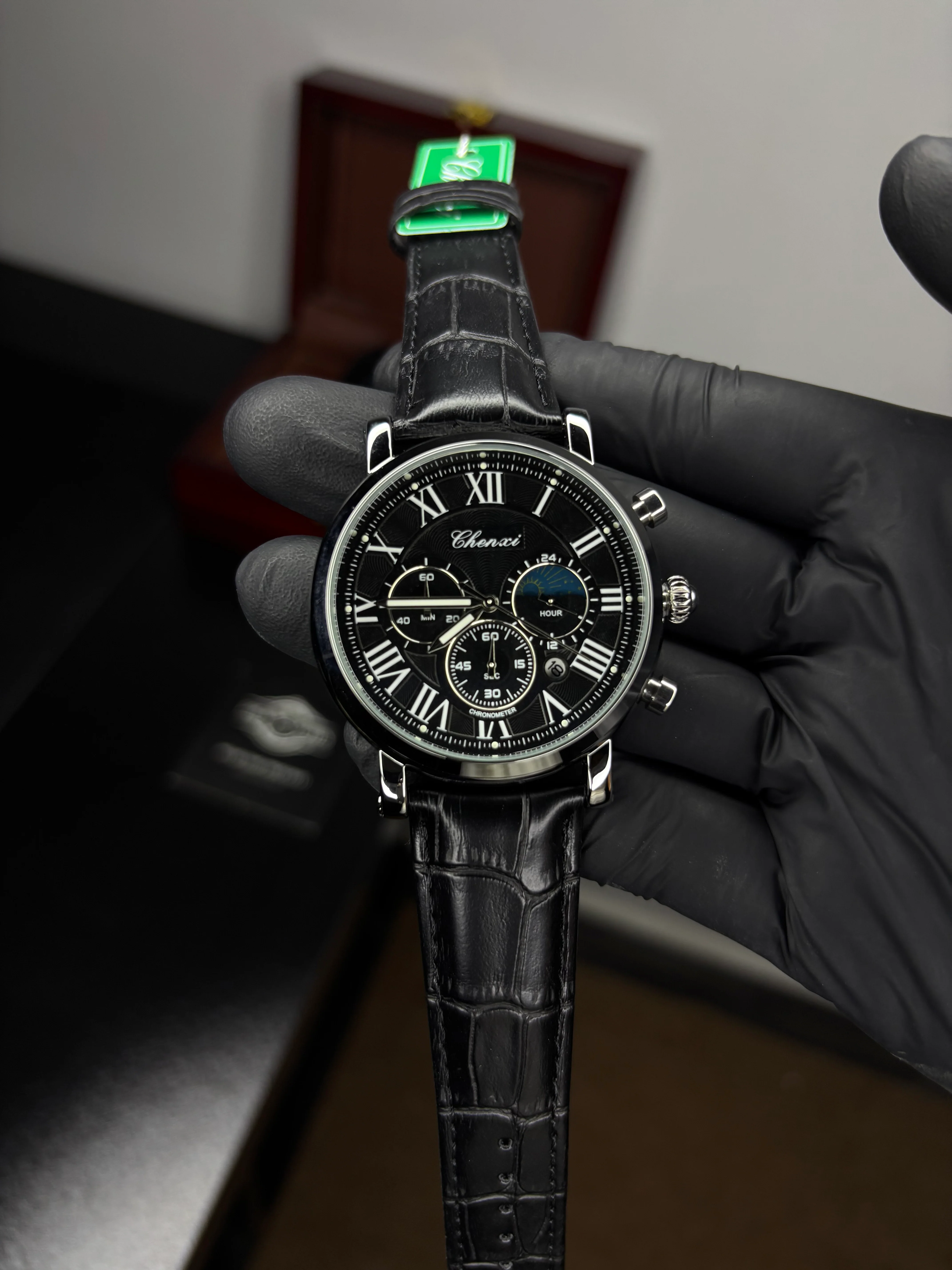 Chenxi Leather Strap Chronograph Watch - Image 2