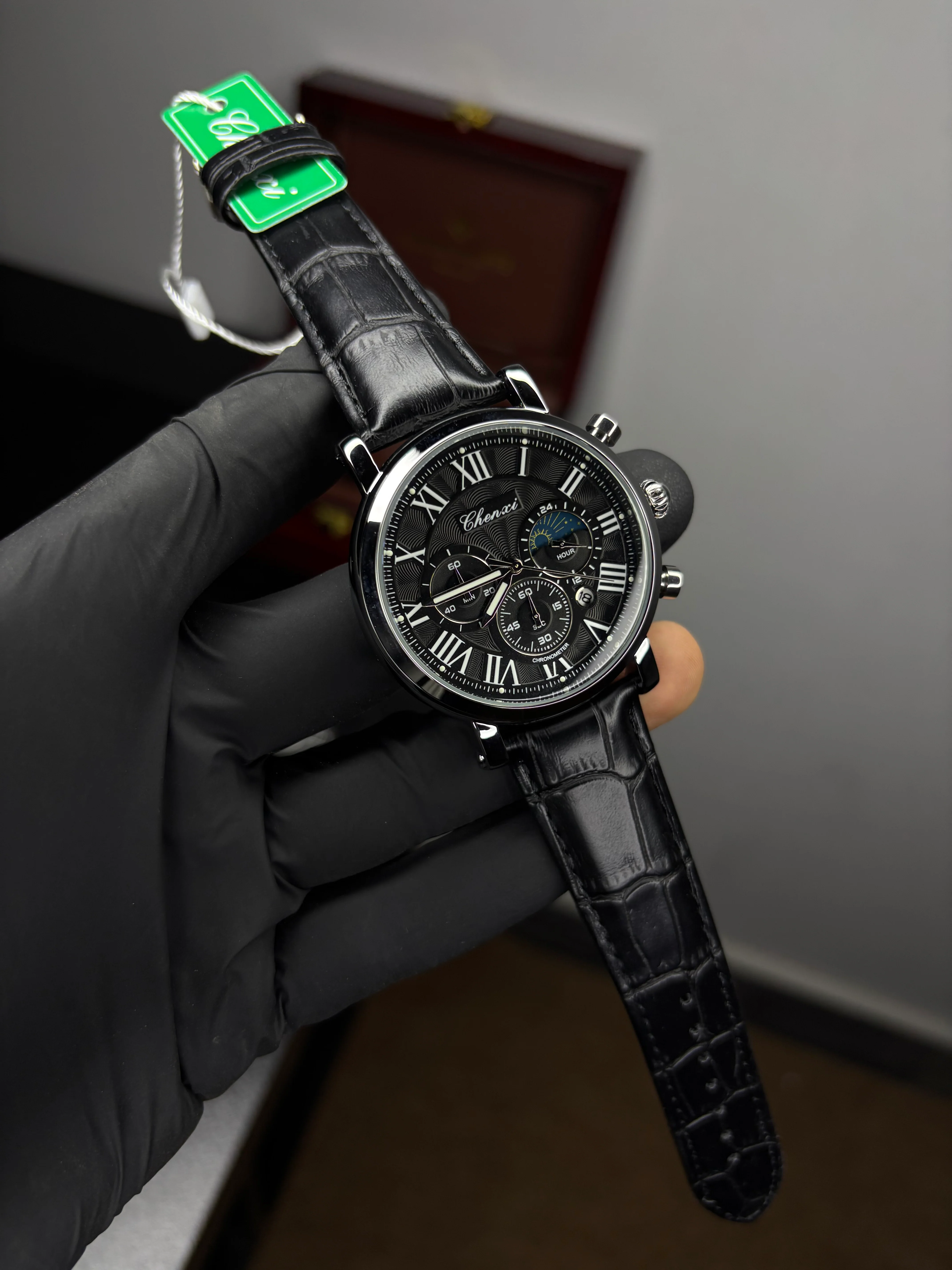 Chenxi Leather Strap Chronograph Watch - Image 3