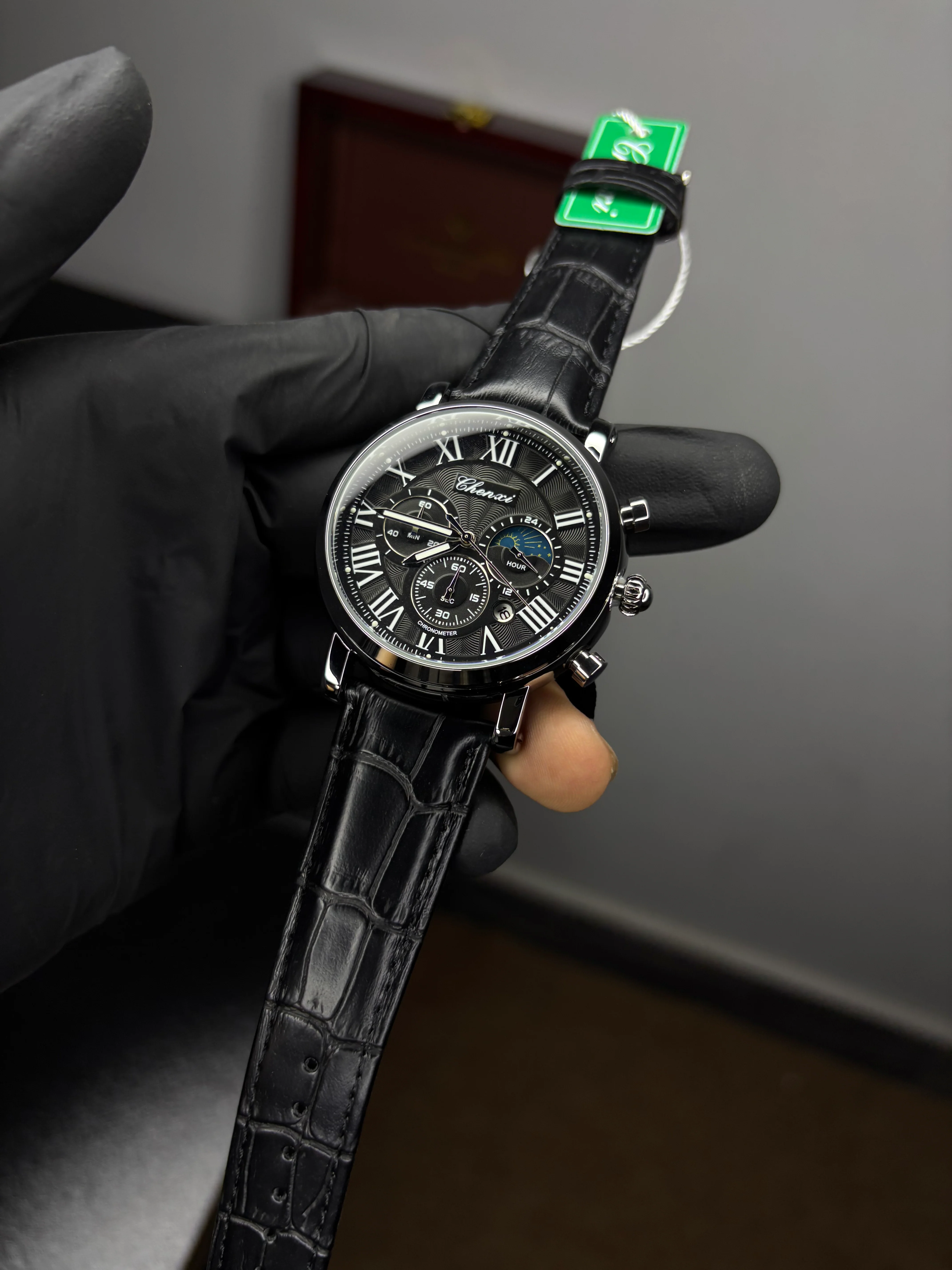 Chenxi Leather Strap Chronograph Watch - Image 4