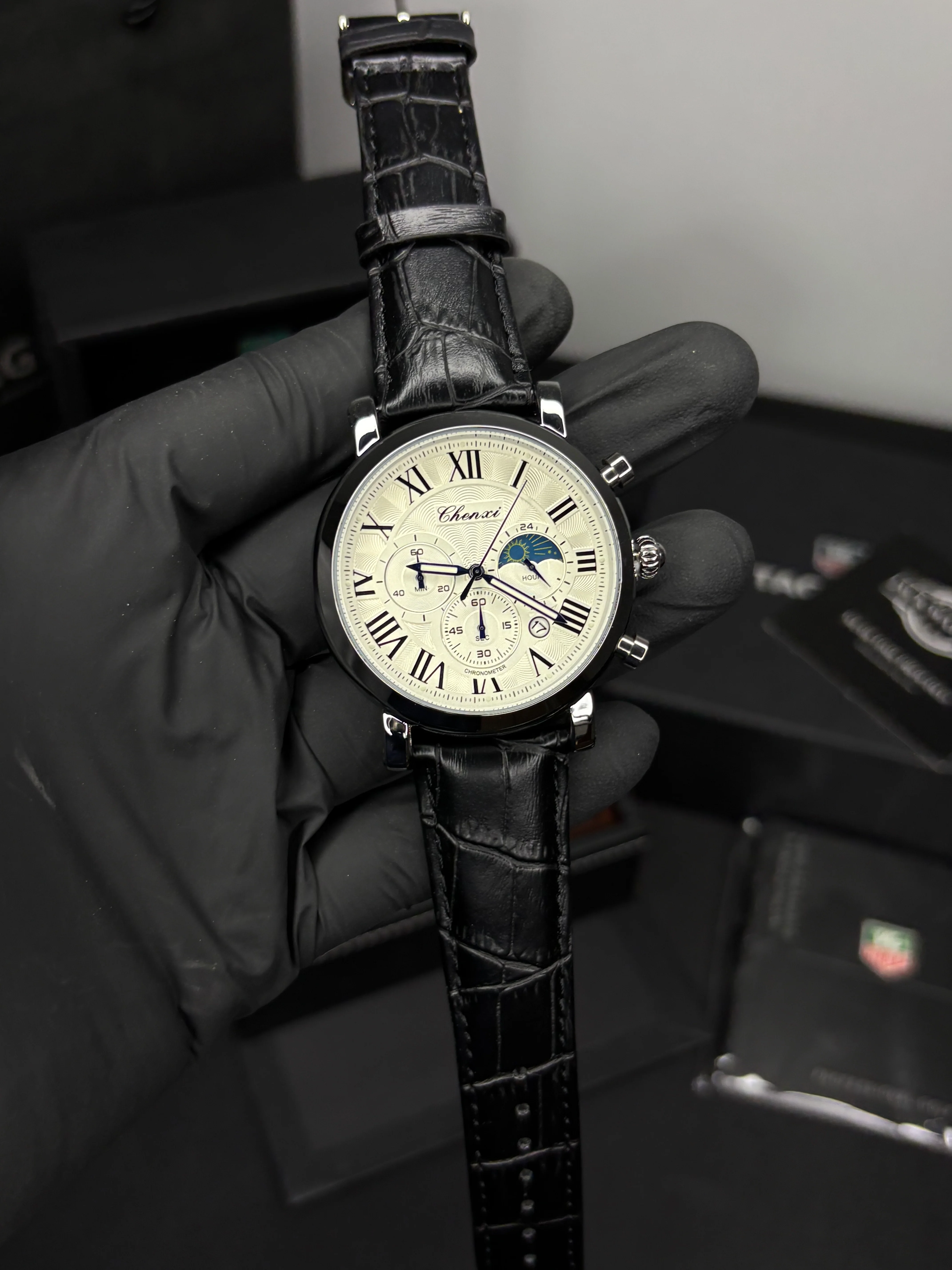 Chenxi Leather Strap Chronograph Watch - Image 6