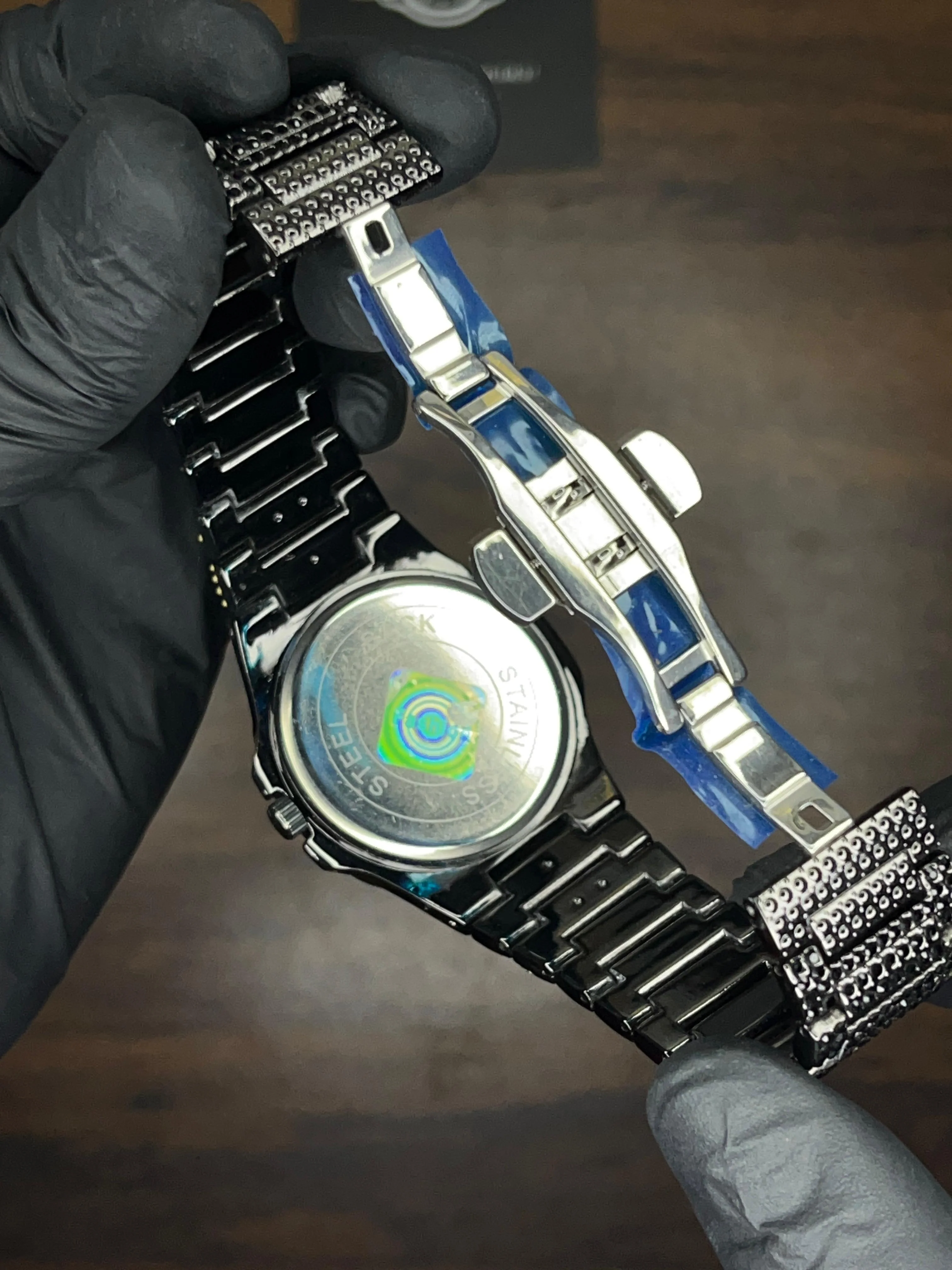 Fully Stoned Black Patek Nautilus - Image 7