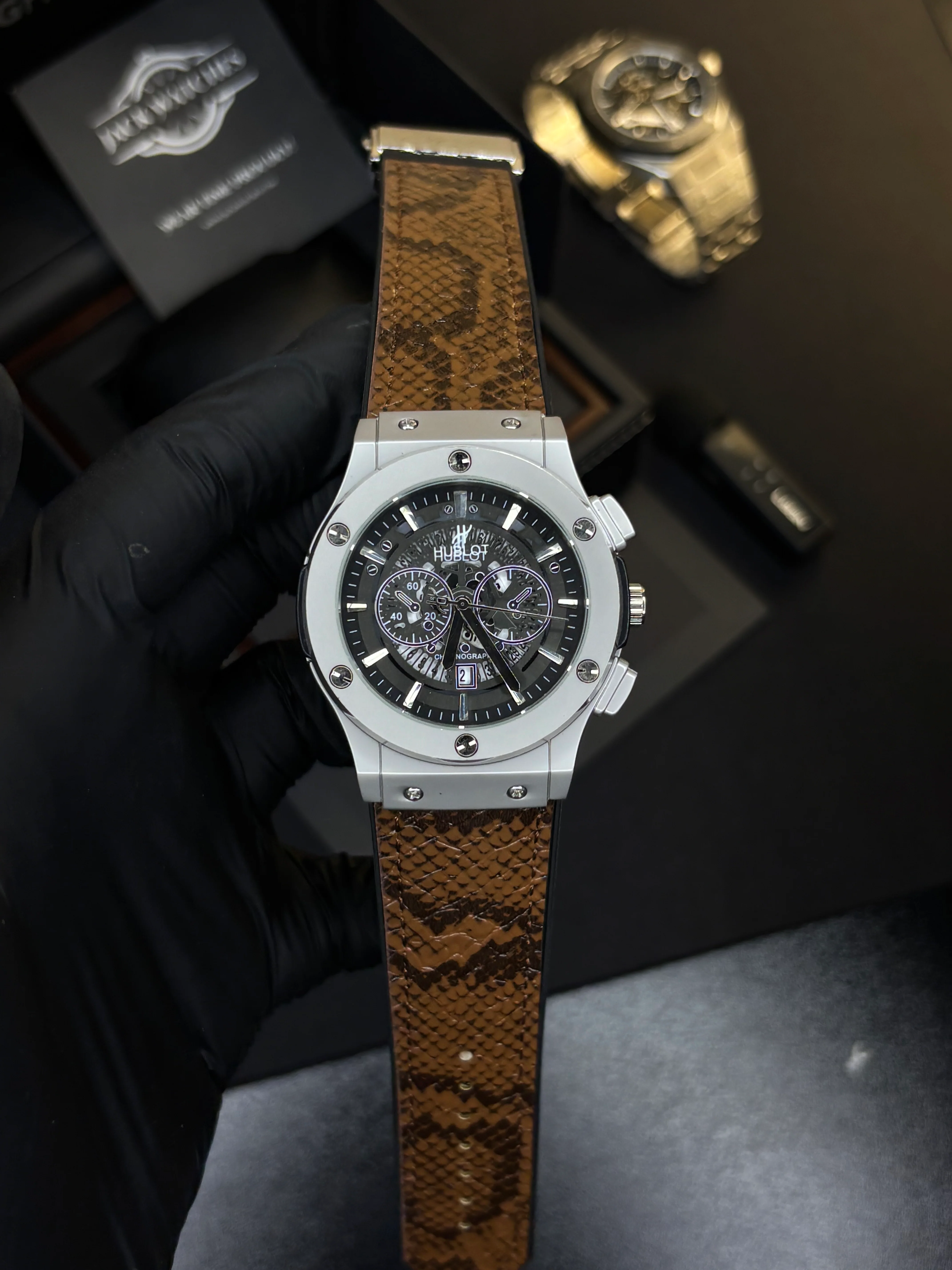 HB Classic Fusion - Snake Skin Leather Straps - Image 5