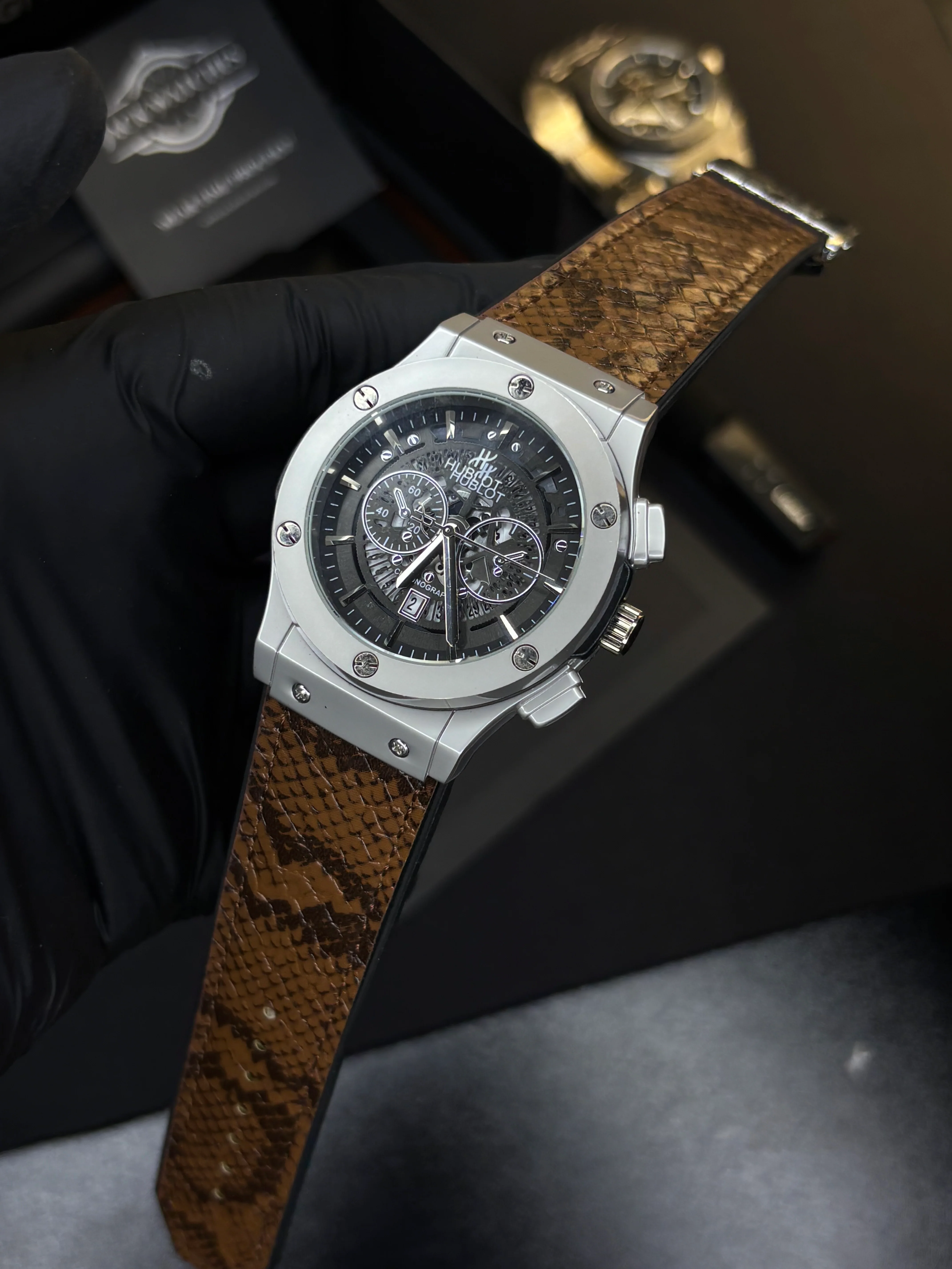 HB Classic Fusion - Snake Skin Leather Straps - Image 8