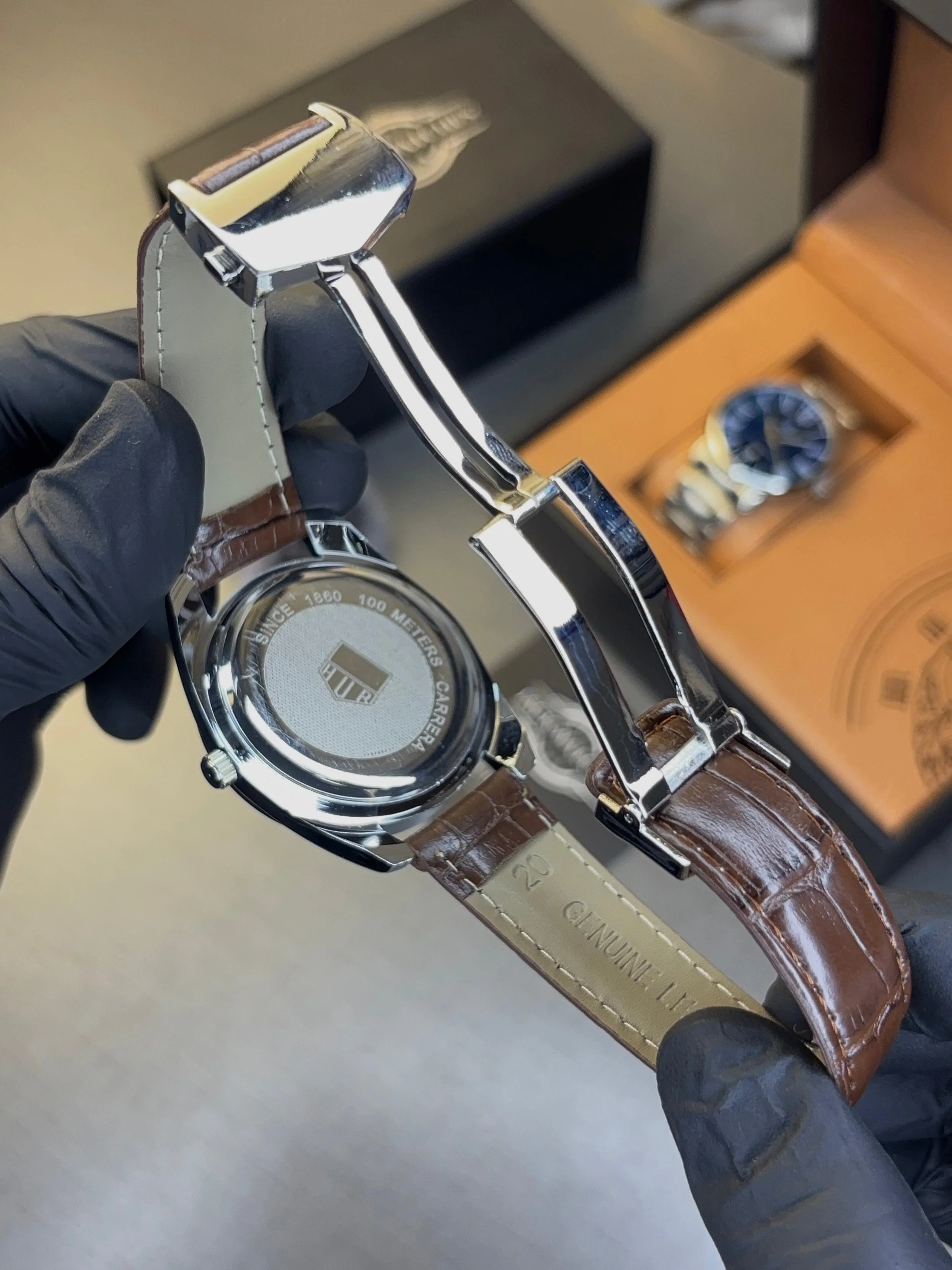 Tag Heuer Calibre 5 Leather Strap Watch - Image 12