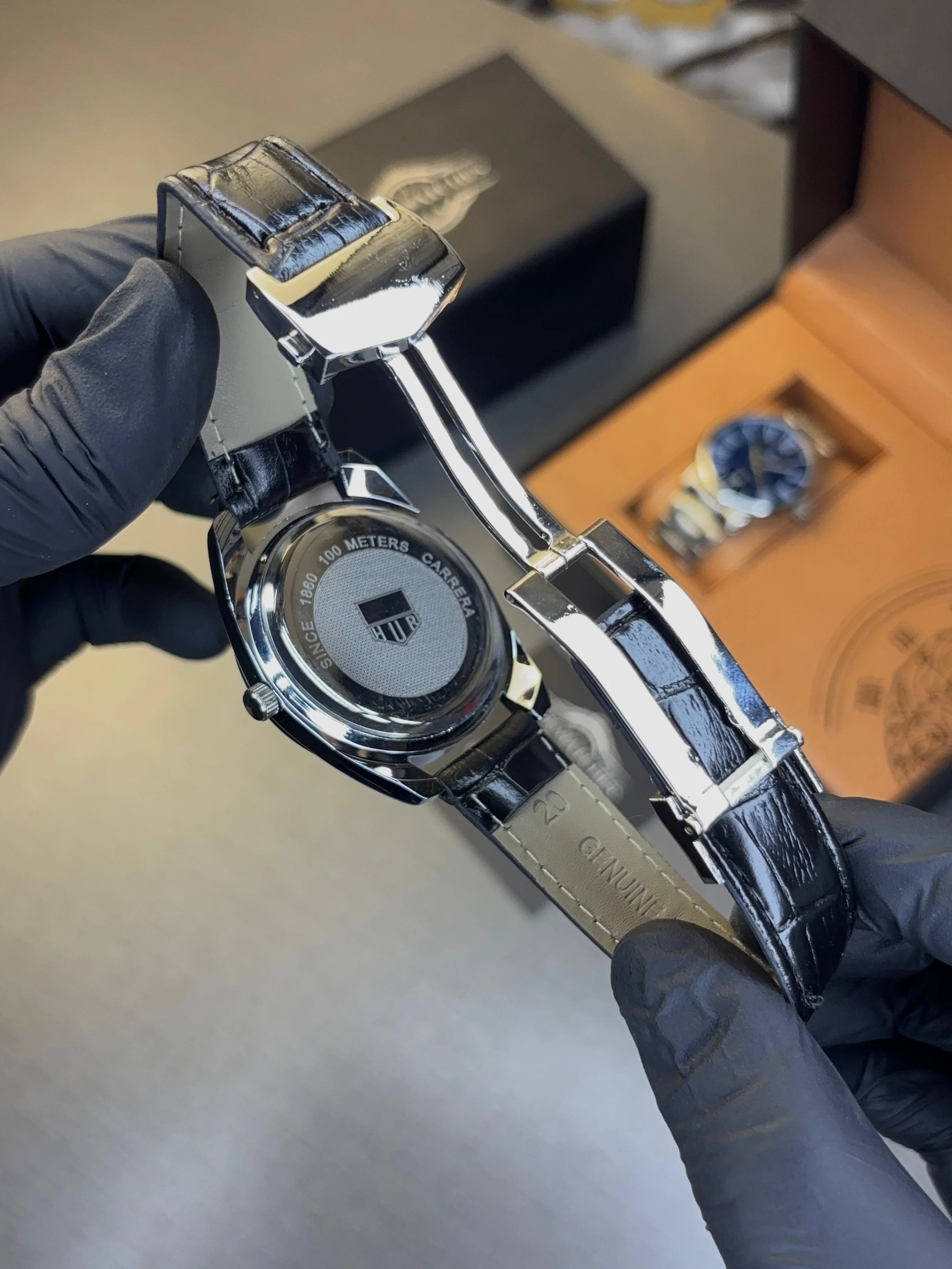 Tag Heuer Calibre 5 Leather Strap Watch - Image 9