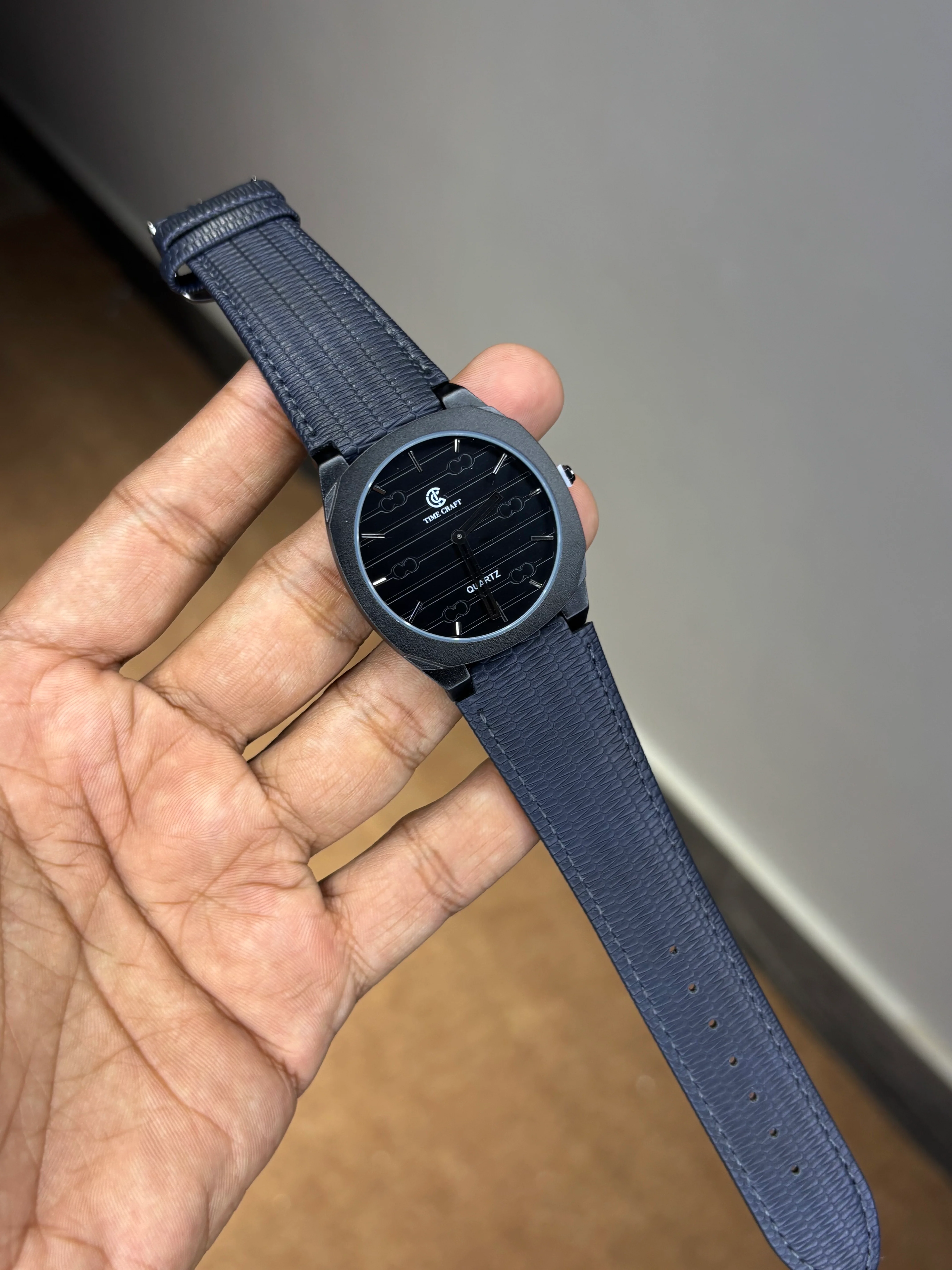 Time Craft Ultra Slim Leather Strap Watch - Image 13