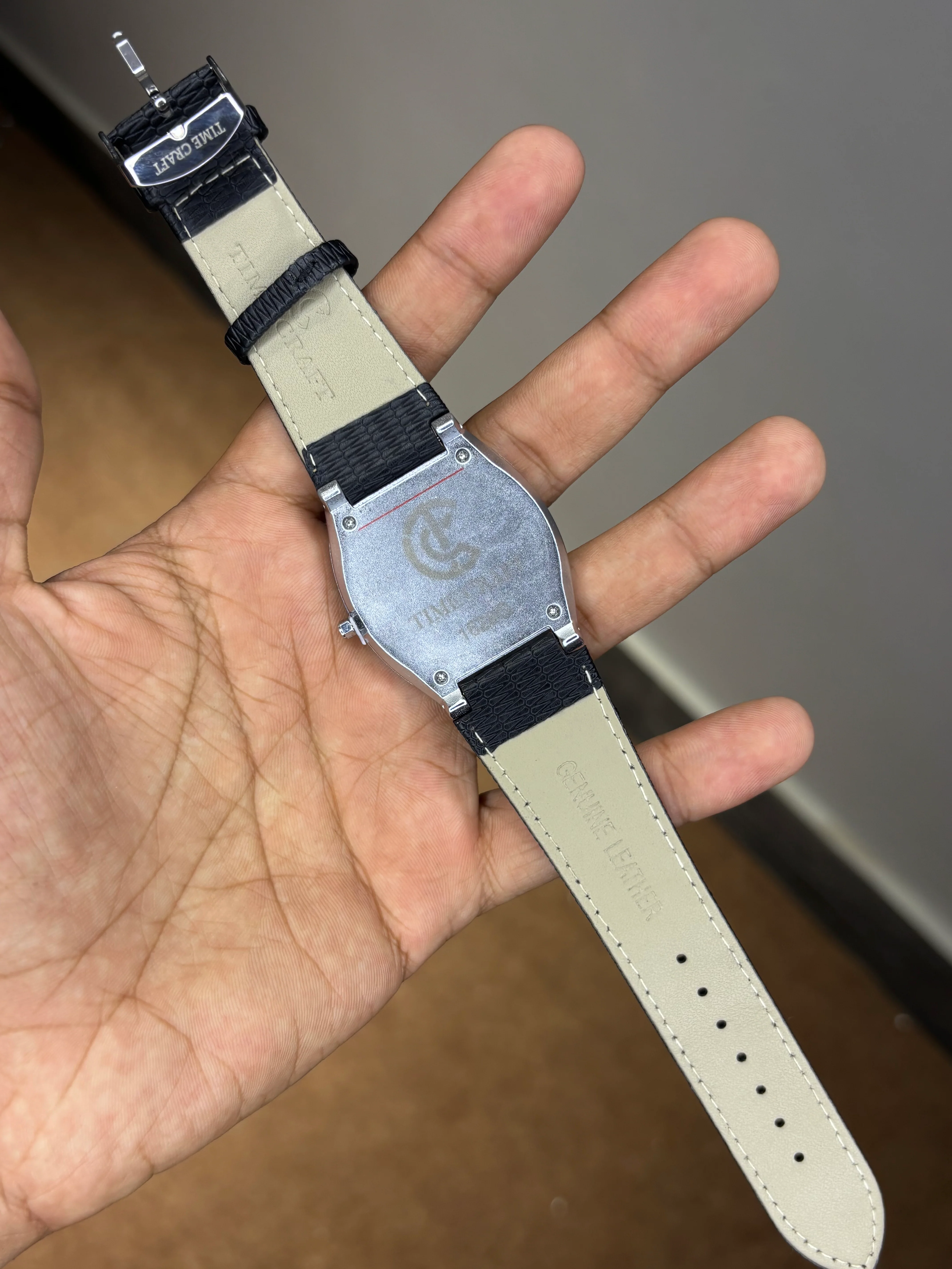 Time Craft Ultra Slim Leather Strap Watch - Image 15