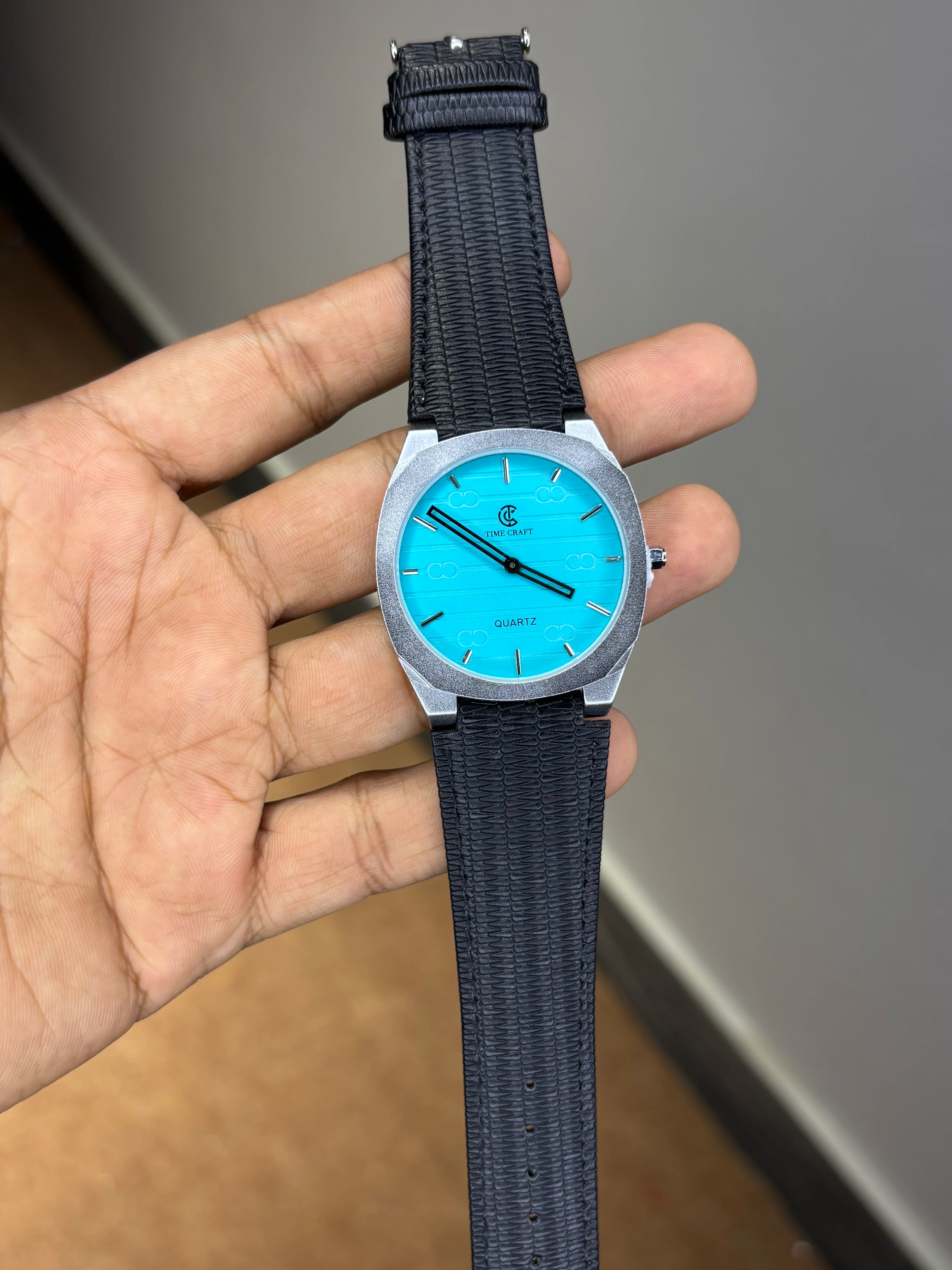 Time Craft Ultra Slim Leather Strap Watch - Image 19