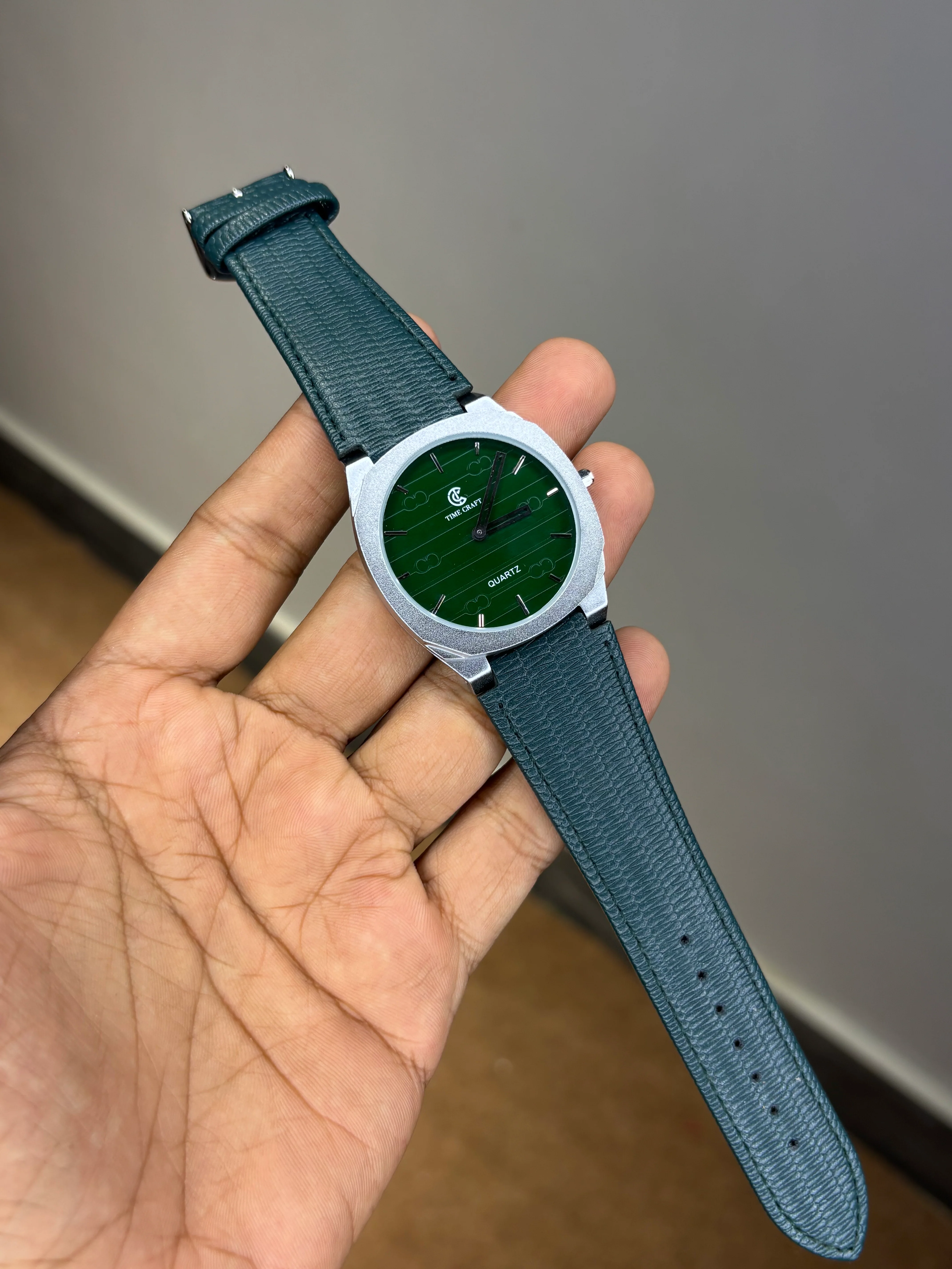 Time Craft Ultra Slim Leather Strap Watch - Image 4