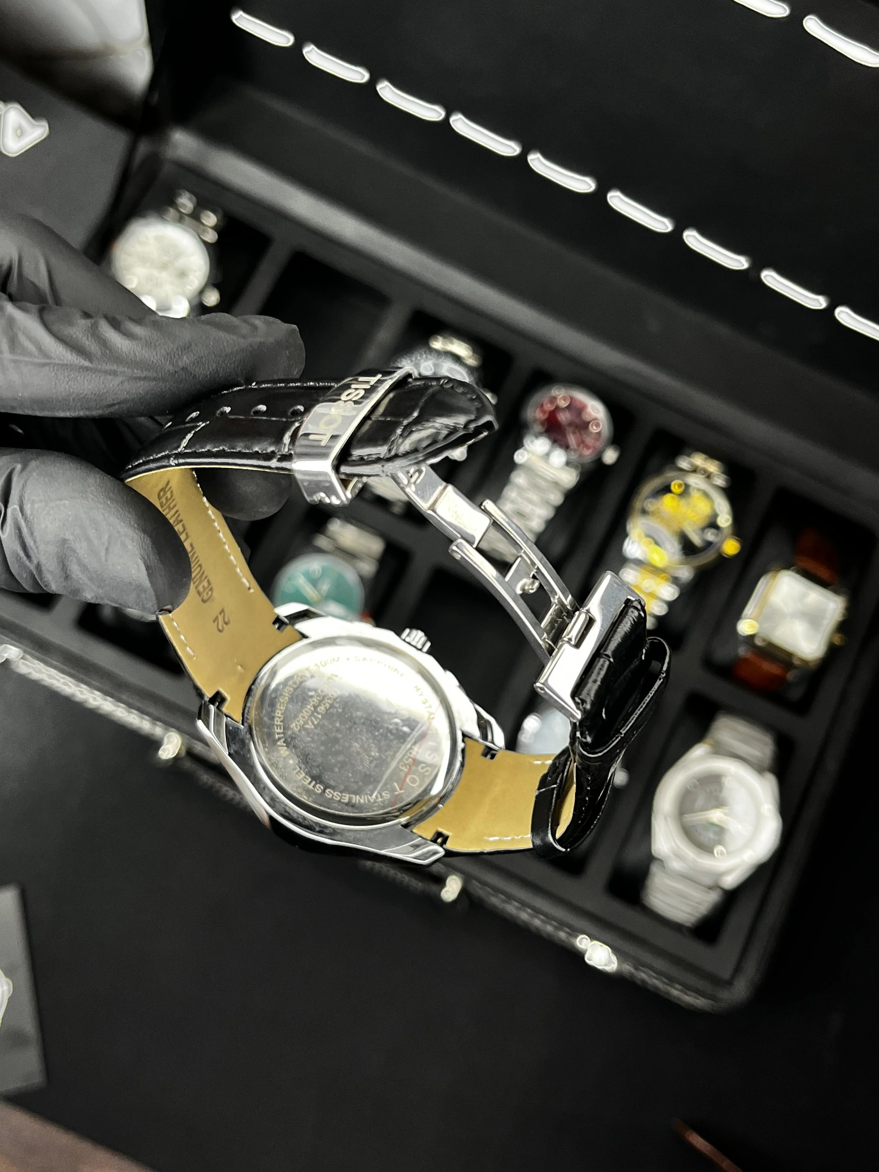 Tsot Leather Strap Chronograph Watch - Image 5