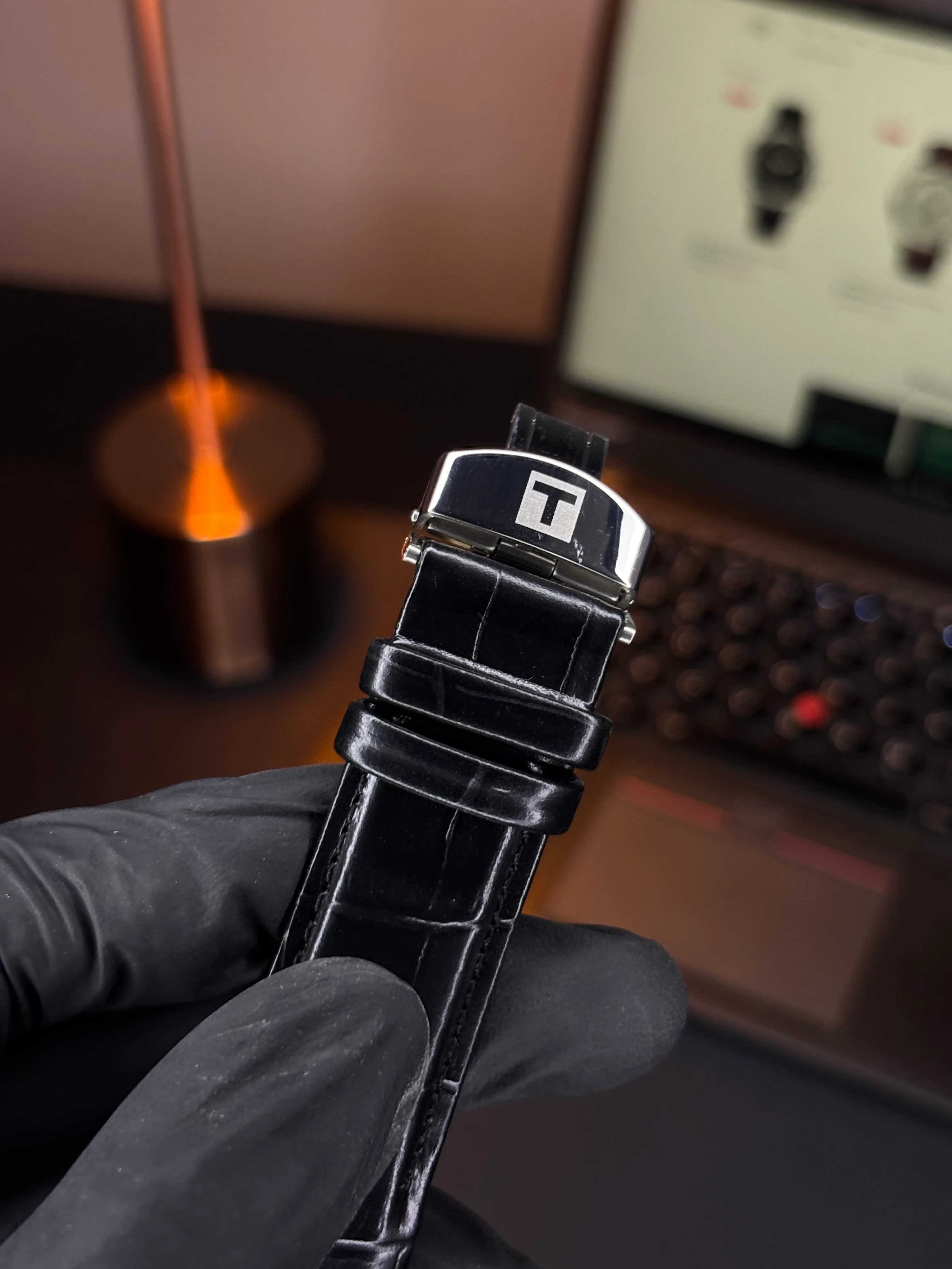 Tsot Leather Strap Chronograph Watch - Image 8